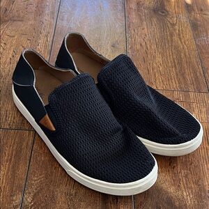 Olukai Black Slip-On women Shoes